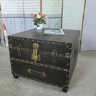 Europeandesign Retro Coffee Table Vintage Decorative Trunk Multifunctional Display Furniture for Liv