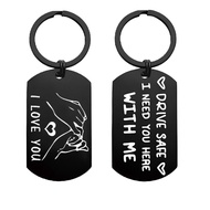 Hot Sale Stainless Steel Pendant Drive safe Keychain safe Driving Holiday Gift