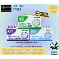 Primes Insulin Pen Needles- [4mm 32G] [5mm 31G] [6mm 31G] Jarum Suntik Insugen