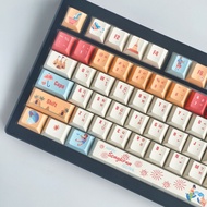Songkran Festival Keycaps Cherry Profile 136 Keys PBT Dye Sublimation Creative Colorful Thailand Key