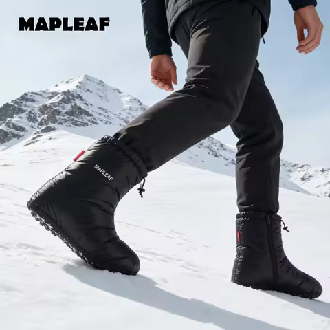 MAPLEAF Down Booties Foot Warmers Shoe Covers Down Boot Covers Winter Booties Camping Booties 700FP