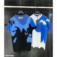 Hot LV Blue T-shirt printed with hot design trend for Men and Women New 2024