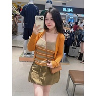 Strapless Shirt Set with Orange CDG