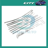 Honda City GM2 GM3 GM6 Window Chrome Lining + Door Pillar Trim For City GM2 GM3 GM6 TMO (2008-2019) 