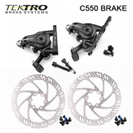 TEKTRO MD-C550 Road Bike Disc Brake 160/140mm Line Pull Brake Flat Mount Bilateral Braking Double Piston Cable