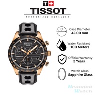 Tissot T100.417.36.051.00 Men's PRS 516 Chronograph Leather Watch (Rose Gold) T1004173605100