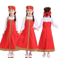 Halloween Russian Traditional Cosplay Dress - Red Dance Costume