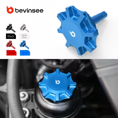BEVINSEE Power Steering Reservoir Cap for BMW N54 N55 E90 E91 E92 E93 E36 E46 M3 E39 E60 E87 X1 X3 X