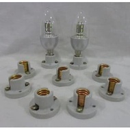Porcelain Ceramic Lamp Holder Fittings E12 E14 Chili Bulb E12 14