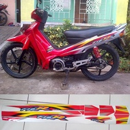 Striping yamaha f1zr Duotone Merah Silver printing