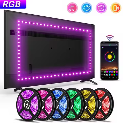 RGB5050 LED Strip Lights Bluetooth APP Control 5V USB LED Strip Flexible Ribbon Tape For TV Backligh