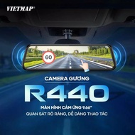 Camera Hành Trình Gắn Gương Vietmap R440 Ghi Hình 4K Cảnh Báo Thông Minh Hỗ Trợ Camera Lùi Xe