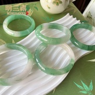 飄花陽綠獨龍玉手鐲 翡翠色金絲綠東陵玉冰種老坑玉石手鐲