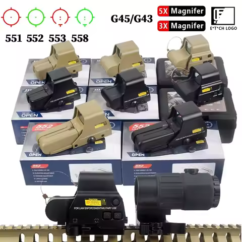 EOTECH Tactical Sight EOTECH Tactical 551 552 553 556 558 Reflex Red/Green Dot Sight /w G33/G43 3X G