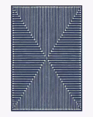 Jonathan Adler Inkdrop Slate Blue Living Room Sofa Large Area Rug Modern Interior Home Fashion Simpl