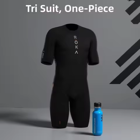 ROKA Triathlon Suit Men Short Sleeve Cycling Jersey Jumpsuit Triathlon Speedsuit Trisuit Ciclismo Ho