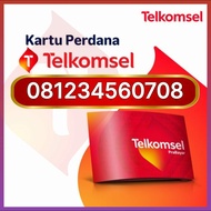 Nomor Cantik Simpati Telkomsel Urut Naik SUPER 08123456 0708 - 123456