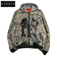 Moirola 卡其色 25AW 塗鴉飛行員夾克 MA-1 飛行員夾克 L [二手]