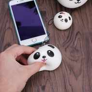 WIN Cute Panda Squishy Steamed Bun Bag Phone Pendant Lanyard Keychain Kid Toy