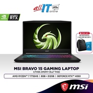 MSI Bravo 15 C7VEK-090MY 15.6" FHD 144Hz Gaming Laptop (AMD Ryzen™ 7 7735HS | 8GB | 512GB SSD | GeFo