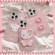 Pink Sweet dot Kitty Cellphone Casing for VIVO Y50 Y30 Y30i Y91 Y91i Y93 Y95 5G Y81 Y81i Y85 Y20 Y20
