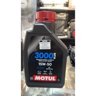 Motul 3000 Plus 4T 15W50 15W-50 4 Stroke HC Tech HC-Tech Engine Oil Motor Oil Minyak Hitam 1L