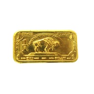 1 gram USA Buffalo .999 Fine Brass Bullion Bar 1g