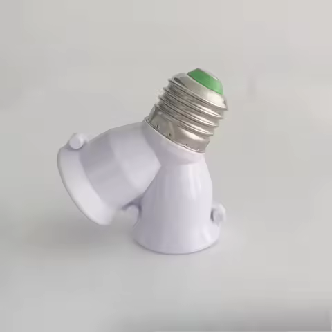2in1 greenE27LED Base Light Lamp Bulb Socket E27 to 2-E27 Splitter Adapter HOT base
