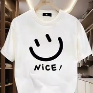 2026 Summer Hong Kong Style Smiley Face Short-Sleeved T-Shirt Men 2025 New Style American Trendy ins