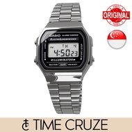 [Time Cruze] Casio A168 Illuminator Adjustable Stainless Steel Digital Women Men Watch A168WGG-1ADF 