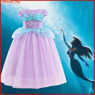 ❤️Girls Princess Cosplay Mermaid Cinderella Rapunzel pakaian kanak-kanak kostum pakaian mewah mewah 