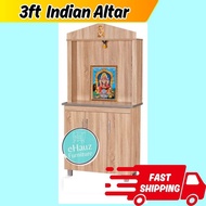 eHauz Classic Full Plywood 3ft Indian Altar- Almari Sembahyang Indian Altar Prayers Cabinet Hindu Pr