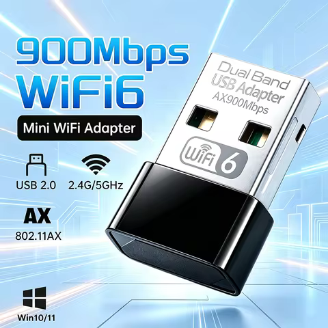 WiFi 6 AX900 USB WiFi Adapter 900M 802.11AX Dual Band 2.4G/5GHz USB WiFi Dongle Wireless Network Car
