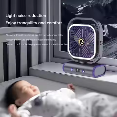 New Small Fan Desktop Office Car Silent USB Charging Mini Bedroom Kitchen Wall Mounted Fan JMF-9