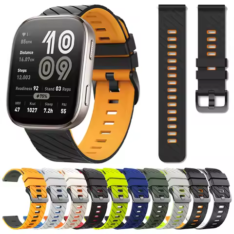 22mm Strap For Huami Amazfit Bip6 5/BALANCE Silicone Wristband For Amazfit GTR 4 2e GTR3 Pro/Stratos