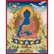 古董醫藥師佛唐卡 古代療法