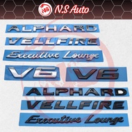 Toyota Emblem Vellfire// Alphard // Executive Lounge // V6 Chrome V6 Black Toyota Emblem Logo Chrome