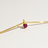 Altimes Lunar Orb Necklace Silver 925 Ruby Rose Quartz สร้อยคอเงินแท้ ประดับพลอยแท้ ทับทิม โรส ควอตซ