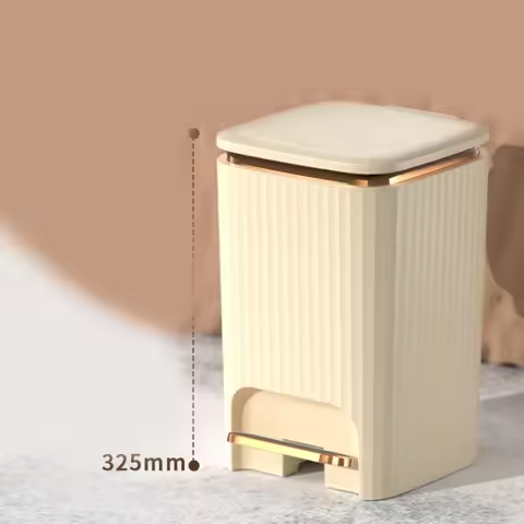 Hot Large Capacity Rubbish Bin with Cover Leak-Proof Trash Can Dustbin Press Stainless Steel Pedal W