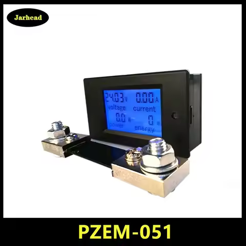 PZEM-051 DC Digital Ammeter Voltmeter 6.5-100V 4 IN1 LCD Motorcycle Voltage Current Power Energy Mon