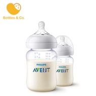 Philips AVENT Natural PA Hybrid Baby Bottles, 9oz/260ml, Double Pack