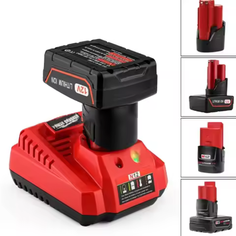 Power Tool Parts For M12 N12 Lithium-Ion Battery Charger 3A Fast Charging Replacement 48-11-2401 48-