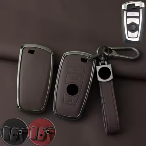 A+ Zinc Alloy Leather Car Key Case Cover For BMW 1 2 3 4 5 6 7 X2 X3 X4 X5 F10 F30