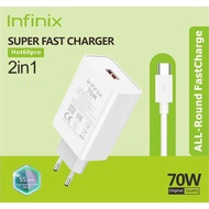 BATOK ADAPTOR & Charger TC INFINIX 70W TYPE C Super Fast Charging (ALL ROUND FAST CHARGER) IMD220