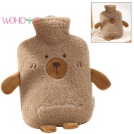 Cute Hot Water Bottle Bag 500ml/1000ml Large Hot Water Bottle for Family Friends [wohoyo.sg]
