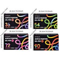 Languo 90/72/54/36 Acrylic Paint Brush Set, 1.0mm Precise Color High Capacity Ink, Suitable For Line