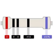 Metal Film Resistor DIP 1/4W Color Ring 0.1% Precision 200R/215R/220R/240R/250R/300R