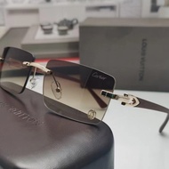 Cartier yy Frameless Square Sunglasses Colorful Men Women Retro Metal Sunglasses LK