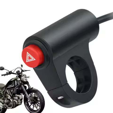 Motorcycle Double Flash Warning Emergency Lamp Switch Plastics Emergency Signal Flasher Hazard Light