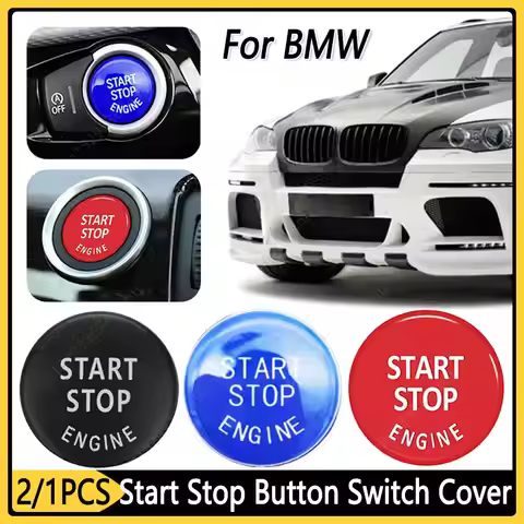 2/1pcs Car Engine Start Stop Switch Button Replace Cover for BMW 1/3/5 Series E87 E90/E91/E92/E93 E6
